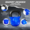 Picture of Yes4All 35 lb - Pair Kettlebell Vinyl Coated Cast Iron - Great for Dumbbell Weights Exercises, Hand and Heavy Weights for Full Body Workout Equipment Push up, Grip Strength Training, Blue