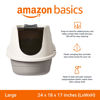 Picture of Amazon Basics No-Mess Hooded Cat Litter Box, Large, Multicolor, 24 in x 18 in x 17 in