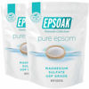 Picture of Epsoak Epsom Salt 38 lb. Magnesium Sulfate USP. (Qty. 2 x 19lb. Bags) Resealable Epsom Salt Bulk Bags Unscented, Made in The USA, Cruelty-Free Certified