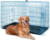 Picture of BestPet 24,30,36,42,48 Inch Dog Crates for Large Dogs Folding Mental Wire Crates Dog Kennels Outdoor and Indoor Pet Dog Cage Crate with Double-Door,Divider Panel, Removable Tray (Blue, 48")