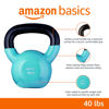 Picture of Amazon Basics Vinyl Kettlebell, 40 Pounds, Light Blue