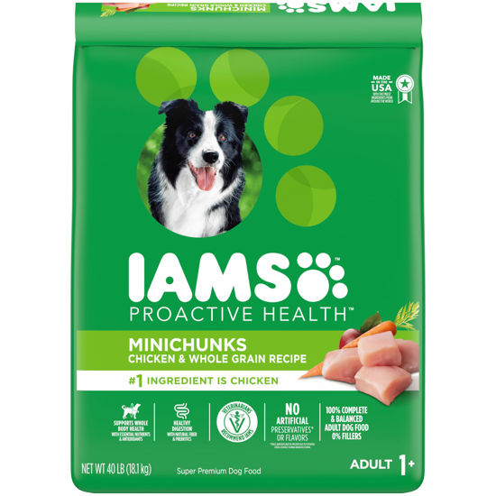 Picture of IAMS Proactive Health Minichunks Adult Dry Dog Food with Real Chicken, 40 lb. Bag