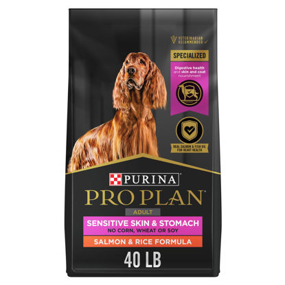 Picture of Purina Pro Plan Sensitive Skin and Stomach Dog Food Salmon and Rice Formula - 40 lb. Bag