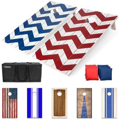 Picture of GoSports Classic Cornhole Set - Includes 8 Bean Bags, Travel Case and Game Rules (Choice of style)