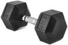 Picture of Amazon Basics Rubber Encased Exercise & Fitness Hex Dumbbell, Hand Weight for Strength Training, 40 lb, Black & Silver