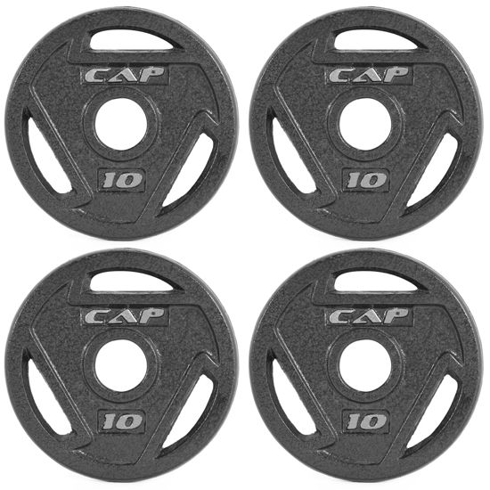 Picture of CAP Barbell 2-Inch Olympic Grip Weight Plate, 10 lb, Set of 4,Black