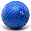 Picture of Yes4All Slam Ball with Textured Surface & Durable Rubber Shell (Black & Blue) - Available 10, 15, 20, 25, 30, 40lbs (L. Blue - 40lbs), M6MX, M6MX, M6MX, M6MX