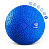 Picture of Yes4All Slam Ball with Textured Surface & Durable Rubber Shell (Black & Blue) - Available 10, 15, 20, 25, 30, 40lbs (L. Blue - 40lbs), M6MX, M6MX, M6MX, M6MX