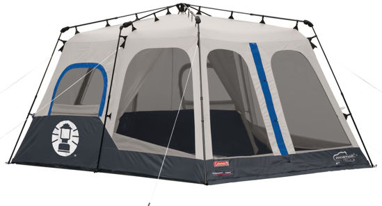 Picture of Coleman Cabin Tent with 1-Minute Setup, 4/6/8/10 Person Instant Tent with Weatherproof Floor, Pre-Attached Poles, Air Vent, & Carry Bag