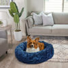 Picture of Best Friends by Sheri The Original Calming Donut Cat and Dog Bed in Lux Fur Navy, Medium 30"