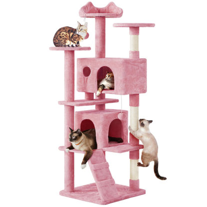 Picture of Yaheetech Multi-Level Cat Tree Stand House Furniture with Condos, Scratching Posts