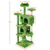 Picture of Yaheetech 70in Multi-Level Cat Tree Tall Cat Tower Cat Furniture with Condo, Scratching Posts & Dangling Ball for Indoor Cats Activity Center, Green