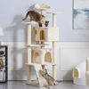 Picture of Yaheetech 70in Multi-Level Cat Tree Tall Cat Tower Cat Furniture with Condo, Scratching Posts & Dangling Ball for Indoor Cats Activity Center, Beige