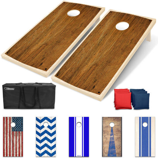 Picture of GoSports Classic Cornhole Set - Includes 8 Bean Bags, Travel Case and Game Rules (Choice of style)