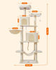 Picture of Taoqimiao Cat Tree, 71.7-Inch Cat Tower for Indoor Cats, Plush Multi-Level Cat Condo with 13 Scratching Posts, 2 Perches, 2 Caves, Hammock, 2 Pompoms,Beige MS013LM