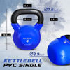 Picture of Yes4All Kettlebells 45 lb Vinyl Coated Cast Iron Kettlebell Weights Strength Training Equipment for Women/Men, Blue