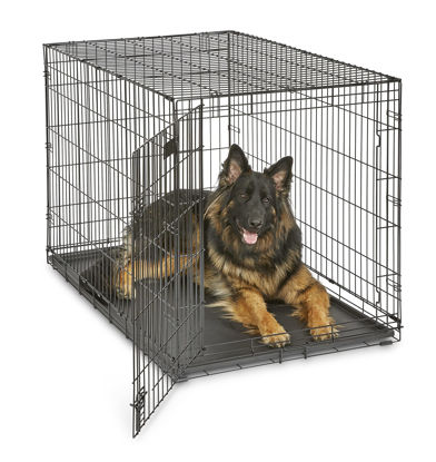 Picture of MidWest Homes for Pets Newly Enhanced Single Door iCrate Dog Crate, Includes Leak-Proof Pan, Floor Protecting Feet, Divider Panel & New Patented Features