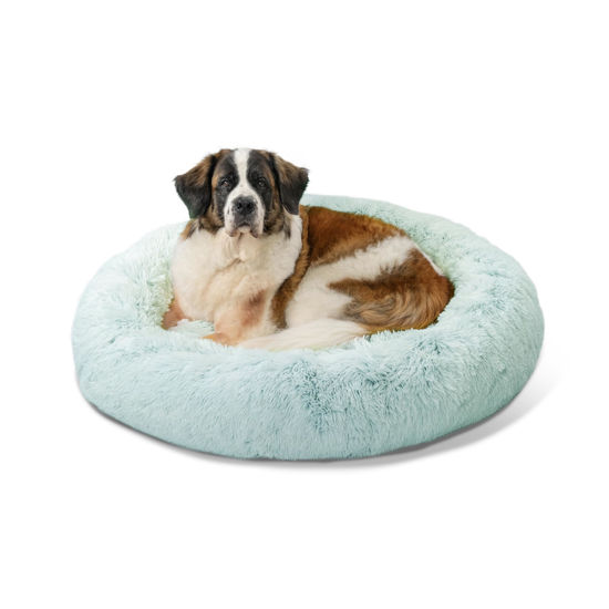 Picture of Best Friends by Sheri The Original Calming Donut Cat and Dog Bed in Shag Fur Baby Blue, Extra Large 45"