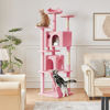 Picture of Yaheetech XL Cat Tree, 80in Multi-Level Cat Tower w/Cat Scratching Posts, Double Cat Condo, Perched Platforms and Dangling Balls, Cat Activity Center for Kittens Pets, Pink