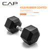 Picture of CAP Barbell 45 LB Coated Hex Dumbbell Weight, New Edition