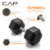 Picture of CAP Barbell 45 LB Coated Hex Dumbbell Weight, New Edition