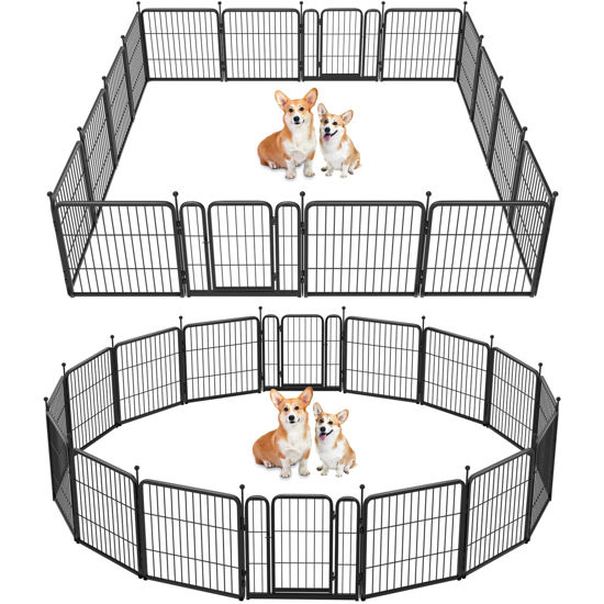 Picture of FXW Rollick Dog Playpen for Yard, RV Camping│Patented, 24 inch 16 Panels