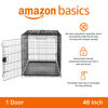 Picture of Amazon Basics Durable, Foldable Metal Wire Dog Crate with Tray, Single Door, 48 Inches, Black