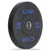 Picture of CAP Barbell Budget Olympic Bumper Plate with Blue Logo, Black, 45 lb Single