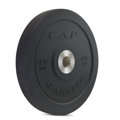 Picture of CAP Barbell Best Olympic Bumper Plate, Black, 45 lb Single