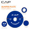 Picture of CAP Barbell Best Olympic Bumper Plate, Blue, 45 lb Single