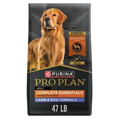 Picture of Purina Pro Plan High Protein Dog Food With Probiotics for Dogs, Shredded Blend Lamb & Rice Formula - 47 lb. Bag