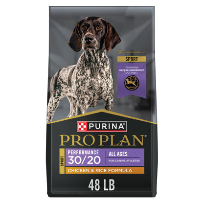 Picture of Purina Pro Plan High Calorie, High Protein Dry Dog Food, 30/20 Chicken & Rice Formula - 48 lb. Bag