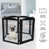 Picture of Pet Gate - 6-Panel Indoor Folding Dog Fence for Stairs or Doorways - 133x32-Inch Freestanding Play Pen with Support Feet by PETMAKER (Black)