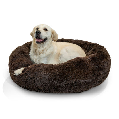 Picture of Best Friends by Sheri The Original Calming Donut Cat and Dog Bed in Shag Fur Dark Brown, Large 36"