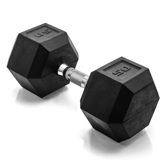 Picture of CAP Barbell 50 LB Coated Hex Dumbbell Weight, New Edition