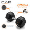 Picture of CAP Barbell 50 LB Coated Hex Dumbbell Weight, New Edition