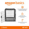 Picture of Amazon Basics Durable, Foldable Metal Wire Dog Crate with Tray, Double Door, 48 x 30 x 32.5 Inches, Black