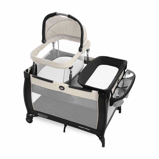 Picture of Graco Pack 'n Play Day2Dream Travel Bassinet Playard Features Portable Bassinet Diaper Changer and More (Lo, Lo, W/Fold Flat Bassinet)