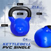 Picture of Yes4All Kettlebells 50 lb Vinyl Coated Cast Iron Kettlebell Weights Strength Training Equipment for Women/Men, Blue