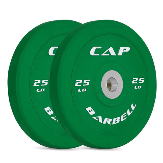 Picture of CAP Barbell Best Olympic Bumper Plate Set, Green, 25 lb Pair