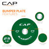 Picture of CAP Barbell Best Olympic Bumper Plate Set, Green, 25 lb Pair