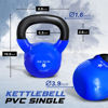 Picture of Yes4All 50 lb - Pair Kettlebell Vinyl Coated Cast Iron - Great for Dumbbell Weights Exercises, Hand and Heavy Weights for Full Body Workout Equipment Push up, Grip Strength Training, Blue