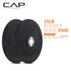 Picture of CAP Barbell Best Olympic Bumper Plate Set, Black, 25 lb Pair