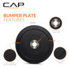 Picture of CAP Barbell Best Olympic Bumper Plate Set, Black, 25 lb Pair