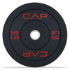 Picture of CAP Barbell Budget Olympic Bumper Plate with Red Logo, Black, 55 lb Single