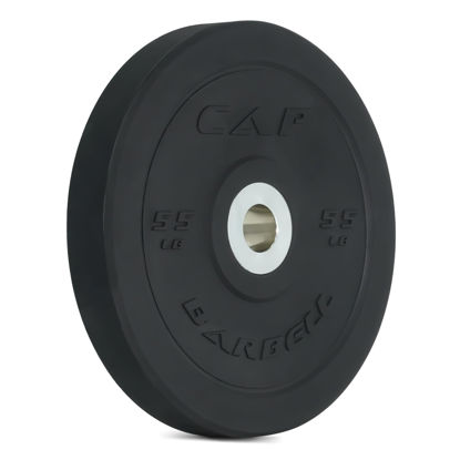 Picture of CAP Barbell Best Olympic Bumper Plate, Black, 55 lb Single