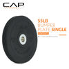 Picture of CAP Barbell Best Olympic Bumper Plate, Black, 55 lb Single