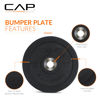 Picture of CAP Barbell Best Olympic Bumper Plate, Black, 55 lb Single