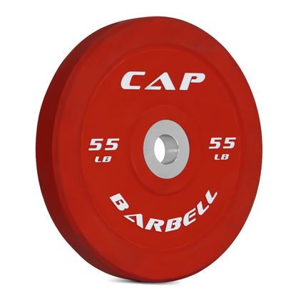 Picture of CAP Barbell Best Olympic Bumper Plate, Red, 55 lb Single