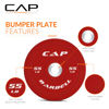 Picture of CAP Barbell Best Olympic Bumper Plate, Red, 55 lb Single